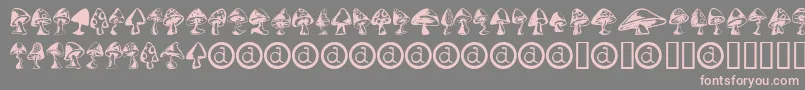 Shrooms ffy Font – Pink Fonts on Gray Background