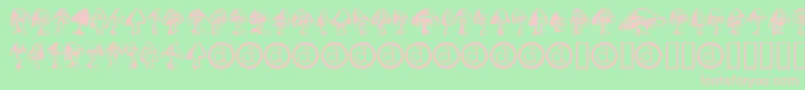 Shrooms ffy Font – Pink Fonts on Green Background