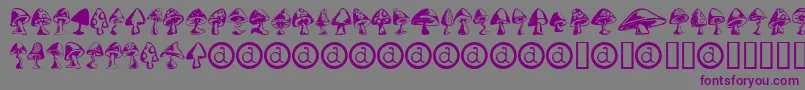 Shrooms ffy Font – Purple Fonts on Gray Background
