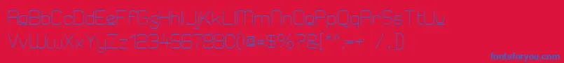 ElgethyEstUpper Font – Blue Fonts on Red Background