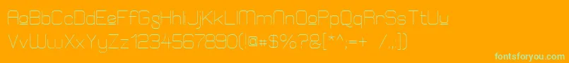 ElgethyEstUpper Font – Green Fonts on Orange Background