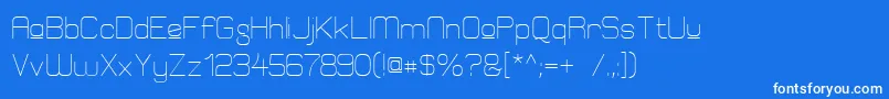 ElgethyEstUpper Font – White Fonts on Blue Background