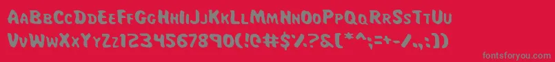 Maj Font – Gray Fonts on Red Background