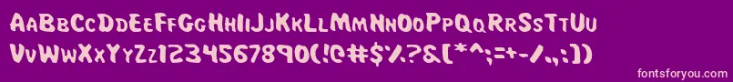 Maj Font – Pink Fonts on Purple Background