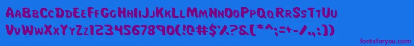 Maj Font – Purple Fonts on Blue Background