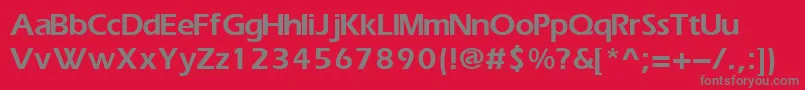 Erikac Font – Gray Fonts on Red Background