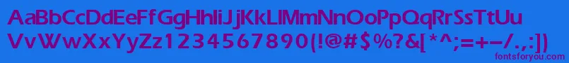 Erikac Font – Purple Fonts on Blue Background