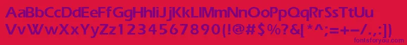 Erikac Font – Purple Fonts on Red Background