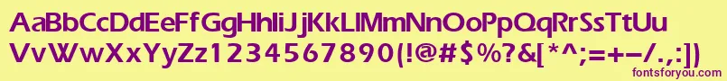 Erikac Font – Purple Fonts on Yellow Background