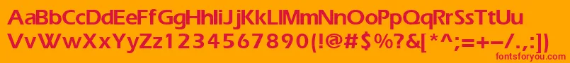 Erikac Font – Red Fonts on Orange Background