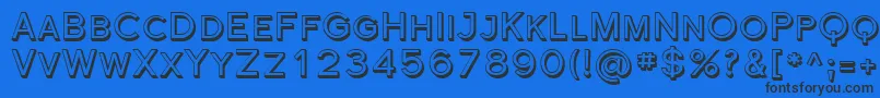 Florsn43 Font – Black Fonts on Blue Background