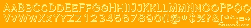 Florsn43 Font – Yellow Fonts on Orange Background