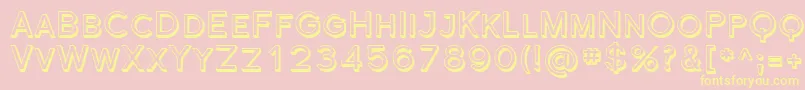 Florsn43 Font – Yellow Fonts on Pink Background