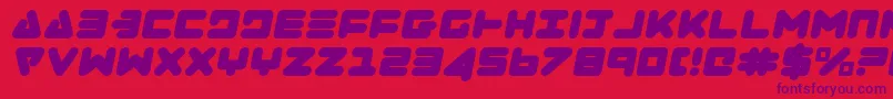 フォントZealotItalic – 赤い背景に紫のフォント