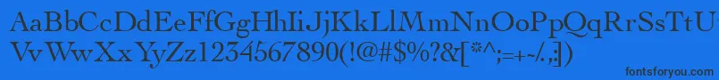 Thesisssk Font – Black Fonts on Blue Background