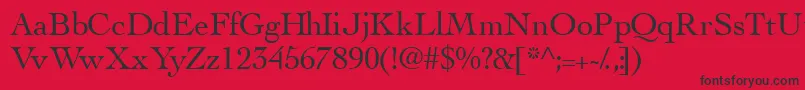 Thesisssk Font – Black Fonts on Red Background
