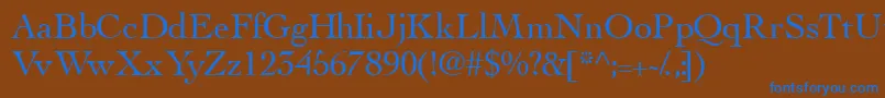 Подробнее о шрифте Thesisssk Шрифт Thesisssk – синие шрифты на коричневом фоне