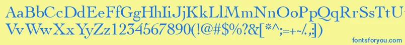 Thesisssk Font – Blue Fonts on Yellow Background