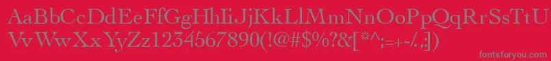 Thesisssk Font – Gray Fonts on Red Background