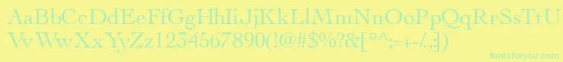 Thesisssk Font – Green Fonts on Yellow Background