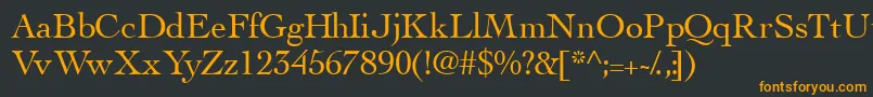 Thesisssk Font – Orange Fonts on Black Background