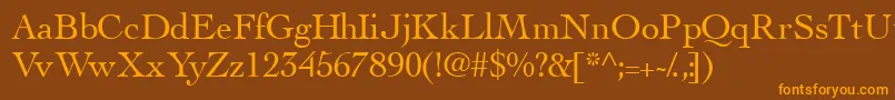 Thesisssk Font – Orange Fonts on Brown Background