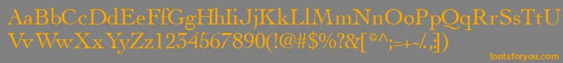Thesisssk Font – Orange Fonts on Gray Background