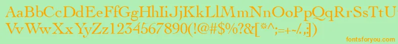 Thesisssk Font – Orange Fonts on Green Background