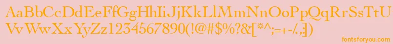 Thesisssk Font – Orange Fonts on Pink Background