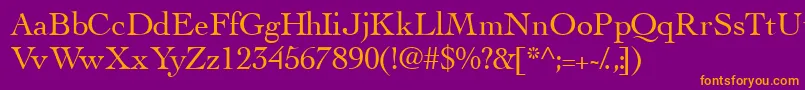 Thesisssk Font – Orange Fonts on Purple Background