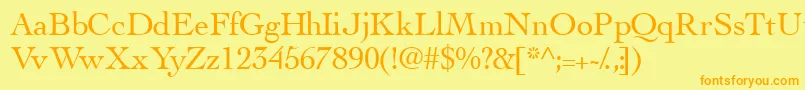 Thesisssk Font – Orange Fonts on Yellow Background