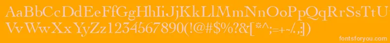 Thesisssk Font – Pink Fonts on Orange Background