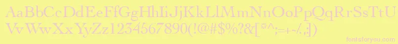 Thesisssk Font – Pink Fonts on Yellow Background