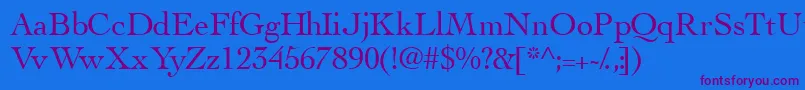 Thesisssk Font – Purple Fonts on Blue Background