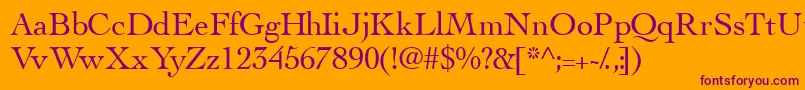 Thesisssk Font – Purple Fonts on Orange Background