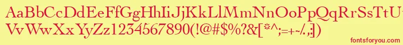 Thesisssk Font – Red Fonts on Yellow Background