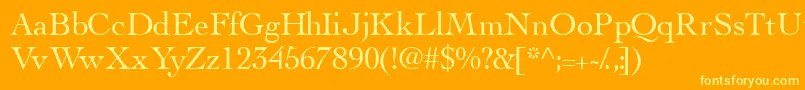 More about Thesisssk Font Thesisssk Font – Yellow Fonts on Orange Background
