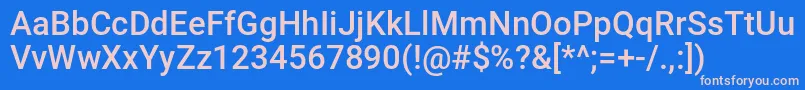 フォントInvasion2000 – ピンクの文字、青い背景