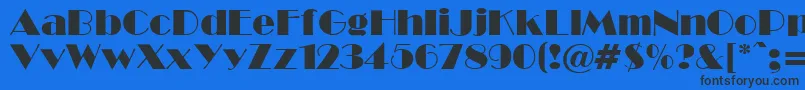 BwR Font – Black Fonts on Blue Background