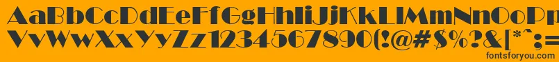 Шрифт BwR – чёрные шрифты на оранжевом фоне