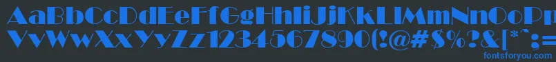 Шрифт BwR – синие шрифты на чёрном фоне