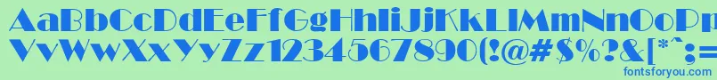 BwR Font – Blue Fonts on Green Background