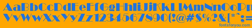 Шрифт BwR – синие шрифты на оранжевом фоне