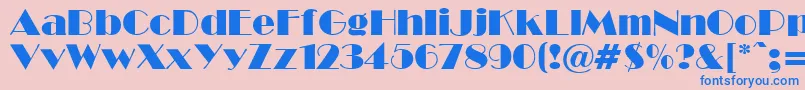 BwR Font – Blue Fonts on Pink Background