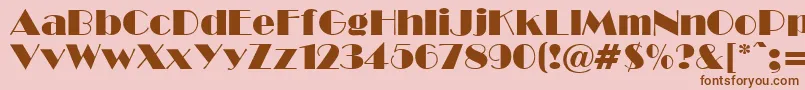 Шрифт BwR – коричневые шрифты на розовом фоне