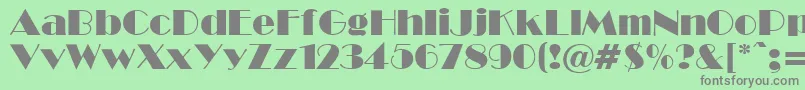 フォントBwR – 緑の背景に灰色の文字