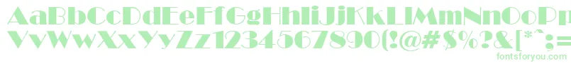 BwR Font – Green Fonts on White Background