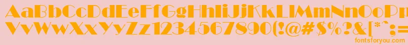 BwR Font – Orange Fonts on Pink Background
