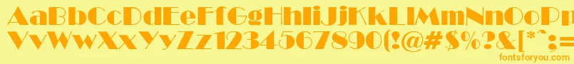BwR Font – Orange Fonts on Yellow Background