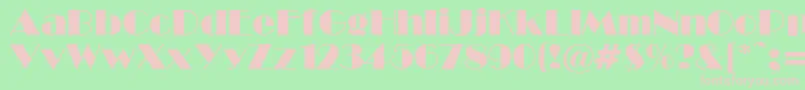 Шрифт BwR – розовые шрифты на зелёном фоне